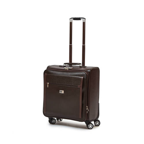 Hazlo Faux Leather Trolley Briefcase Laptop Travel Cabin Luggage Bag