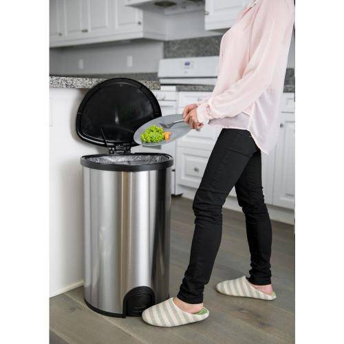 50L Automatic Tap Sensor Stainless Steel Kitchen Dustbin [Second Hand]