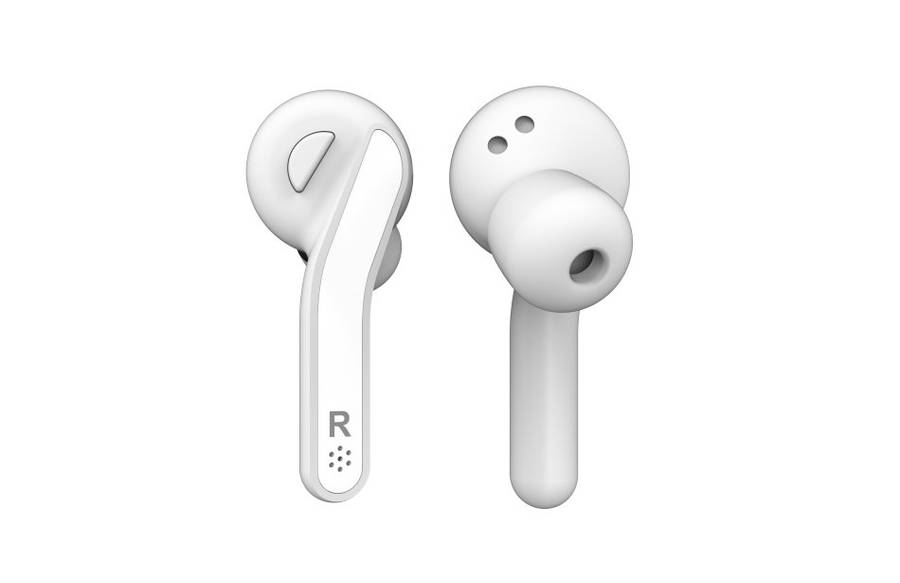 True Sport Wireless Bluetooth Earbuds In-Ear Headsets With Mic - Pair of 2 - White - Second Hand