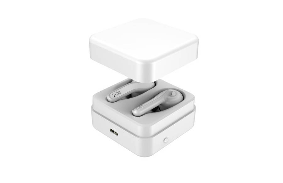True Sport Wireless Bluetooth Earbuds In-Ear Headsets With Mic - Pair of 2 - White - Second Hand