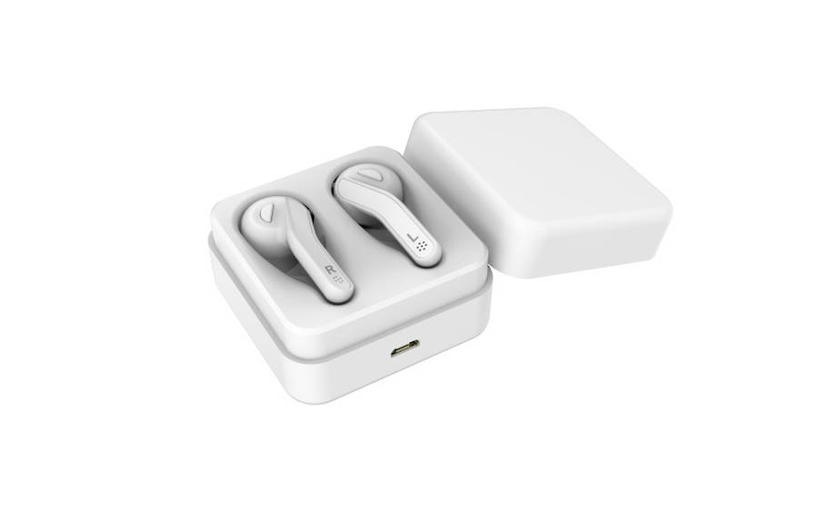 True Sport Wireless Bluetooth Earbuds In-Ear Headsets With Mic - Pair of 2 - White - Second Hand