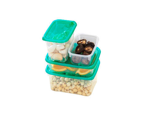 17 Piece Plastic Food Storage Containers Set - Microwave & Dishwasher Safe [Second hand]