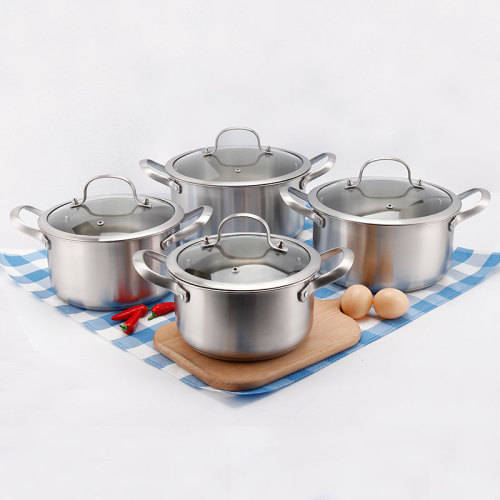 8 Piece Premium Stainless Steel Cookware Pot set - SS 304 (RTS-0135)