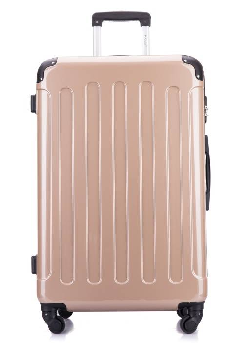 1 Piece ABS+PC Hard Luggage Trolley Bag (Medium) - Champagne - Please Read