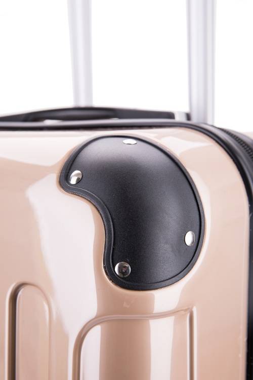 1 Piece ABS+PC Hard Luggage Trolley Bag (Medium) - Champagne - Please Read