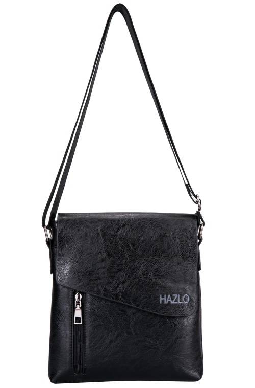 Faux Leather Shoulder Sling Bag - Black