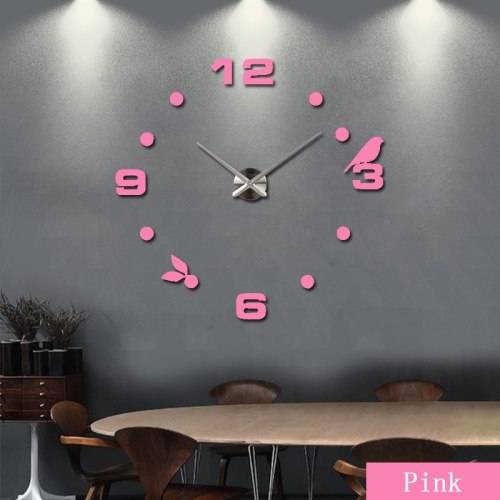 Modern DIY Large 3D Wall Clock (Home Decor) Gold (Second hand)