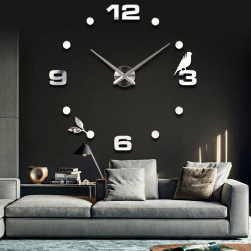 Modern DIY Large 3D Wall Clock (Home Decor) Gold (Second hand)
