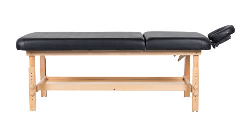 Hazlo Stationary Adjustable Spa Treatment Therapy Massage Table Bed - Black (Second hand)