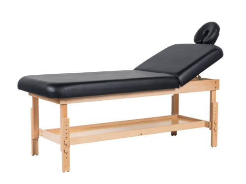 Hazlo Stationary Adjustable Spa Treatment Therapy Massage Table Bed - Black (Second hand)