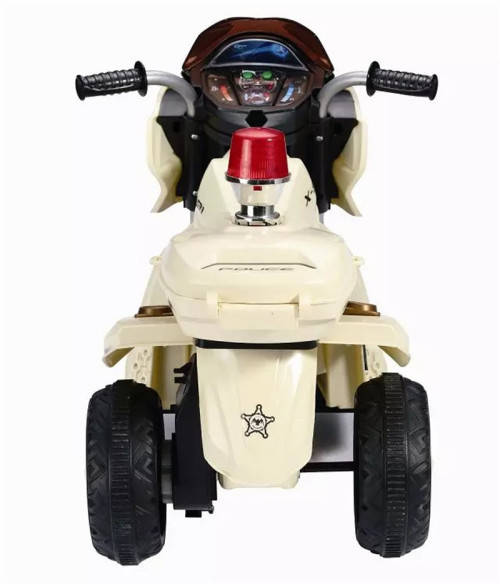 Battery Powered Ride-on Motorcycle Motorbike - Beige