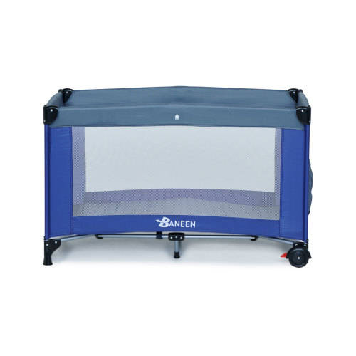 Baneen Folding Baby Toddler Crib Cot with Wheels (Playpen) - Grey