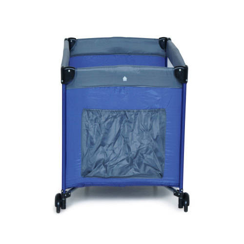 Baneen Folding Baby Toddler Crib Cot with Wheels (Playpen) - Grey