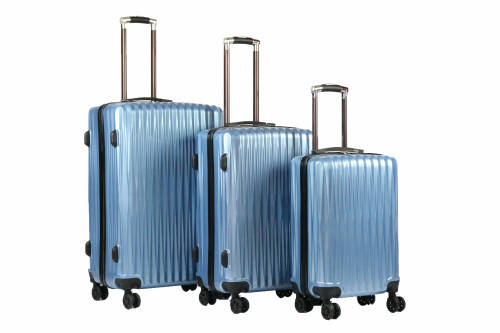 Hazlo 3 Piece ABS+PC Hard Luggage Trolley Bag Set - Teal (Second Hand)