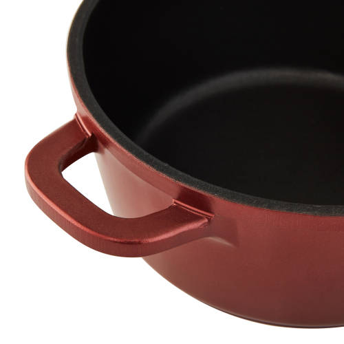 La Fermete Non-stick Die Cast Aluminium 15 Piece Pot Pan Cookware set  Burgundy