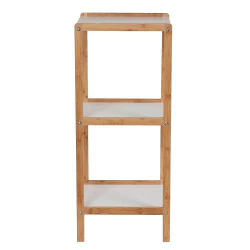 Hazlo 3-Tier Bamboo Storage Corner Multi-Purpose Shelf Unit