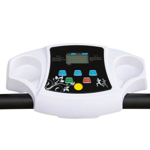 Zoolpro Motorized Exercise Workout Running Electric Treadmill Machine  White Black