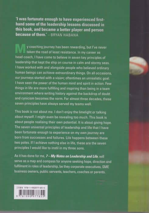 7  My Notes on Leadership and Life - Heyneke Meyer