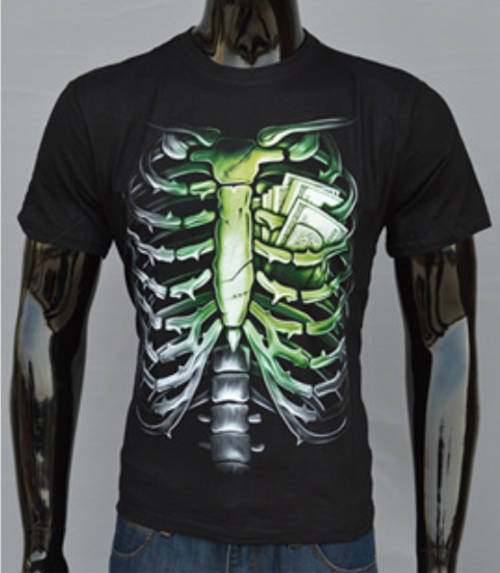 Men's Rib, Bones 3D T-Shirt XL