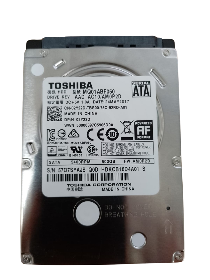 Toshiba 500GB 2.5` HDD