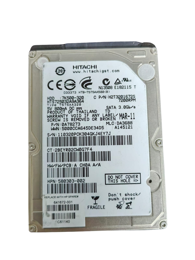 HITACHI 320GB 2.5` HDD