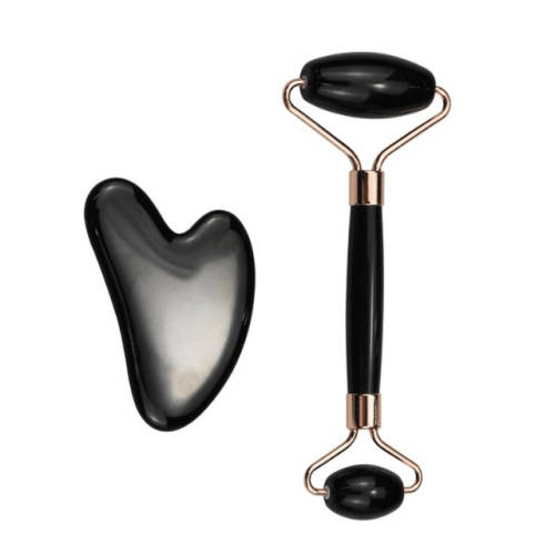 Facial Roller With Scrapping Plate