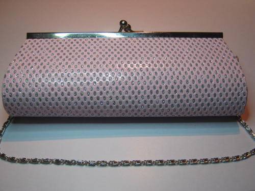 STUNNING PINK AND SILVER SHIMMER  CLUTCH BAG