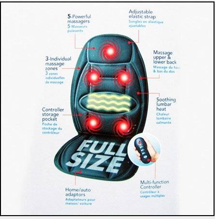 CAR & HOME SEAT MASSAGE & HEATED CUSHION COVER