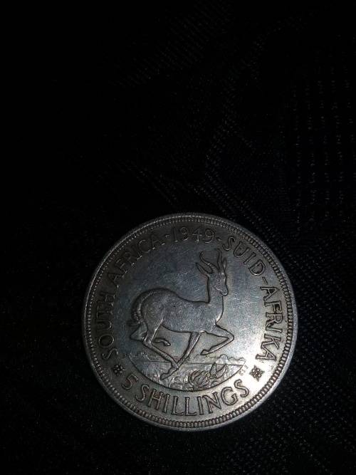 1949 5 SHILLINGS / 80% SILVER
