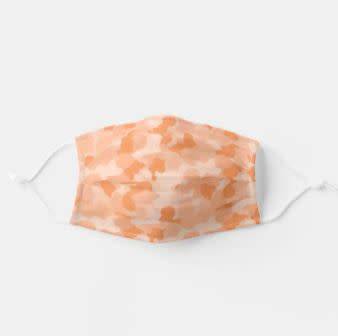 ORANGE CAMO DISPOSABLE FACE MASKS