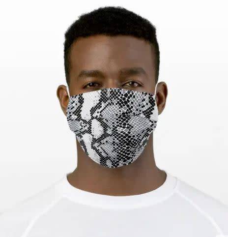 SNAKESKIN PRINT DISPOSABLE FACE MASKS