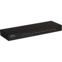 Mecer 24 Port 10/100TX Ethernet Switch Hub W/Rackmount Kit - Black