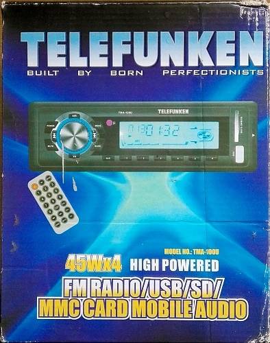 Telefunken TMA-100U FM Radio/USB/SD/ Car Radio