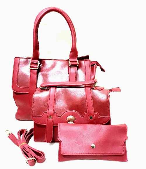 Glossy Three Piece Handbags for Women