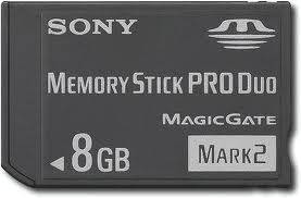 8 GB SONY MEMORY STICK PRO DUO - MARK 2