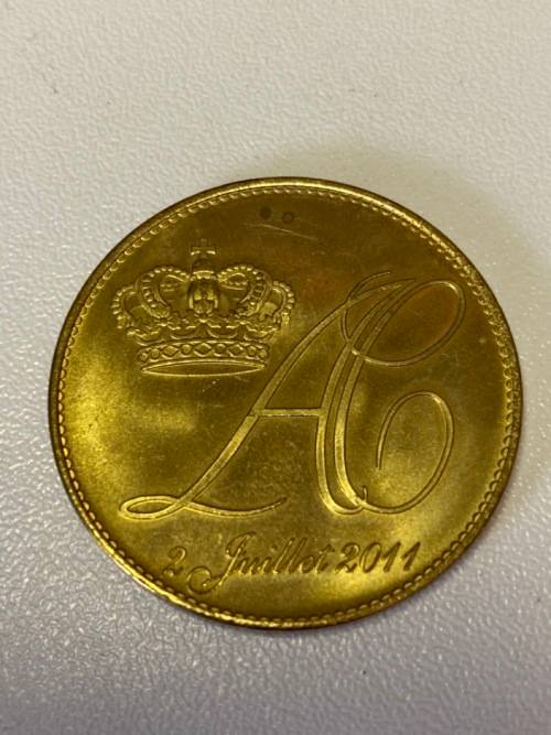 Royal Wedding Monaco 2011 Prince Albert II & Charlene Wittstock Medallion Celebratory Coin