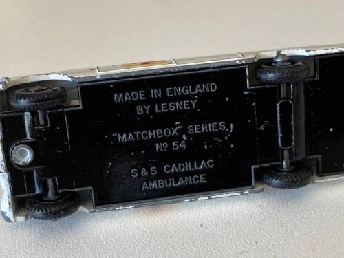 Vintage S&S Cadillac Ambulance 1965 no.54 (Rare Lesney Matchbox - Made in England)