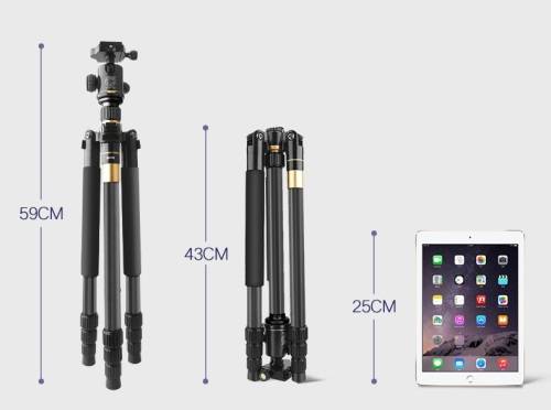 Carbon fibre portable tripod