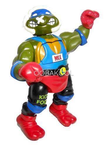 TEENAGE MUTANT NINJA TURTLES / LEONARDO KICK BOXING / 1992 / VINTAGE 11cm OobaKool Action Figure