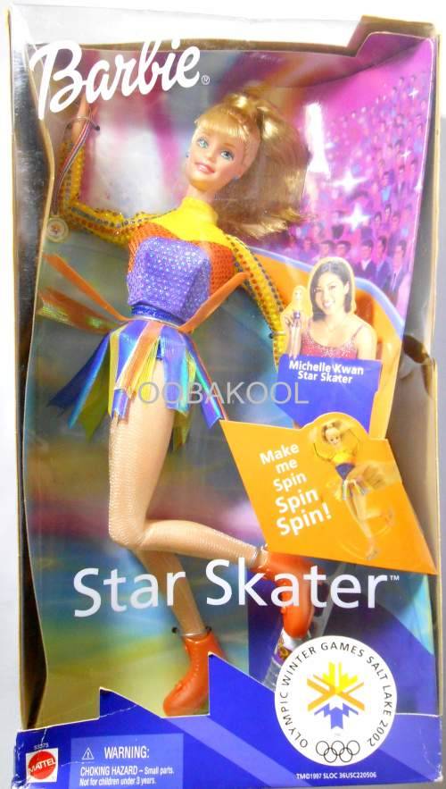 BARBIE / STAR SKATER / 2002 MATTEL SALT LAKE OLYMPIC GAMES / NEW IN BOX / OobaKool