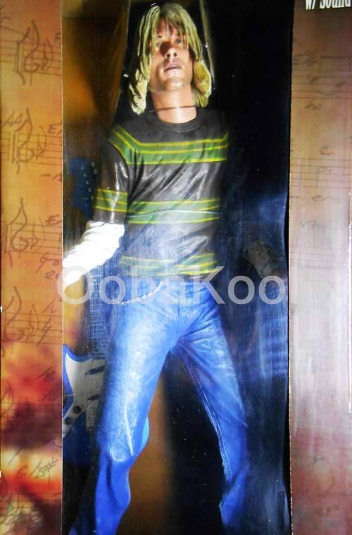 KURT COBAIN / NIRVANA / 18" 2007 EXTREMELY RARE COLLECTOR FIGURE WITH SOUND / NEW IN BOX / OobaKool