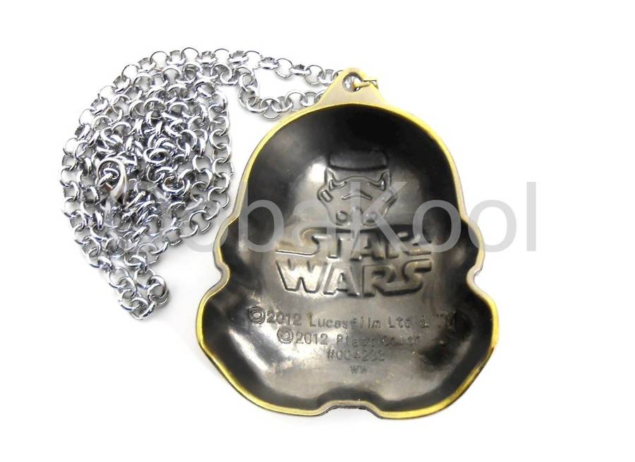 STAR WARS / STORMTROOPER / BRONZE PENDANT ON SILVER CHAIN / OobaKool