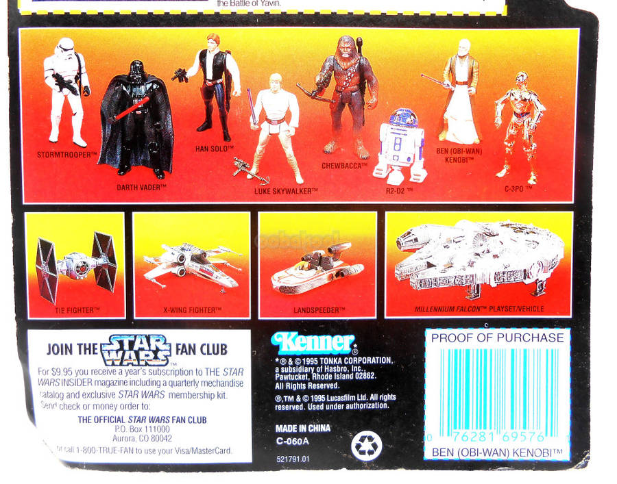 Star Wars / Ben (Obi-Wan) Kenobi / POTF Collection / 1995 Kenner 3.75 Inch Action Figure / MOC
