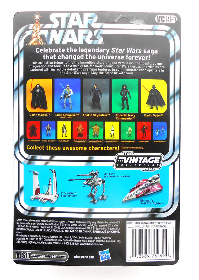 Star Wars / Luke Skywalker Hoth Outfit / Empire Strikes Back / 2012 Hasbro 3.75" / MOC