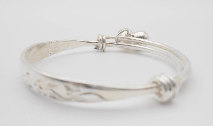 New Baby Girl Blessings Silver Bracelet Bells / STOCK CLEARANCE!!!!
