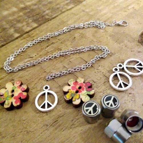 CLEARANCE SALE | 10 Piece - Peace Sign Pendant Charms With Chain AND More...