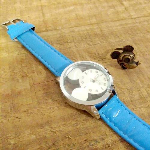 MICKEY MOUSE Watch with Blue Strap + Vintage Mickey Mouse Club Ring | Gift Set | SALE