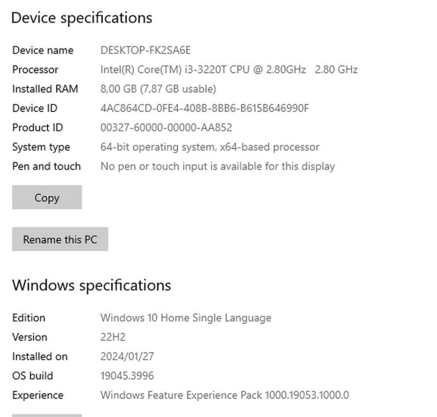 HP 600B i3 Desktop PC