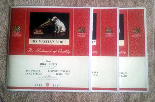 SET OF 3 HIS MASTER VOICE LP'S
