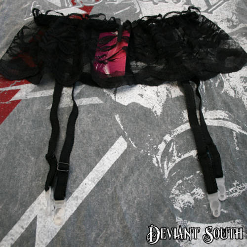 Dora Black Lace Garter Belt - One Size